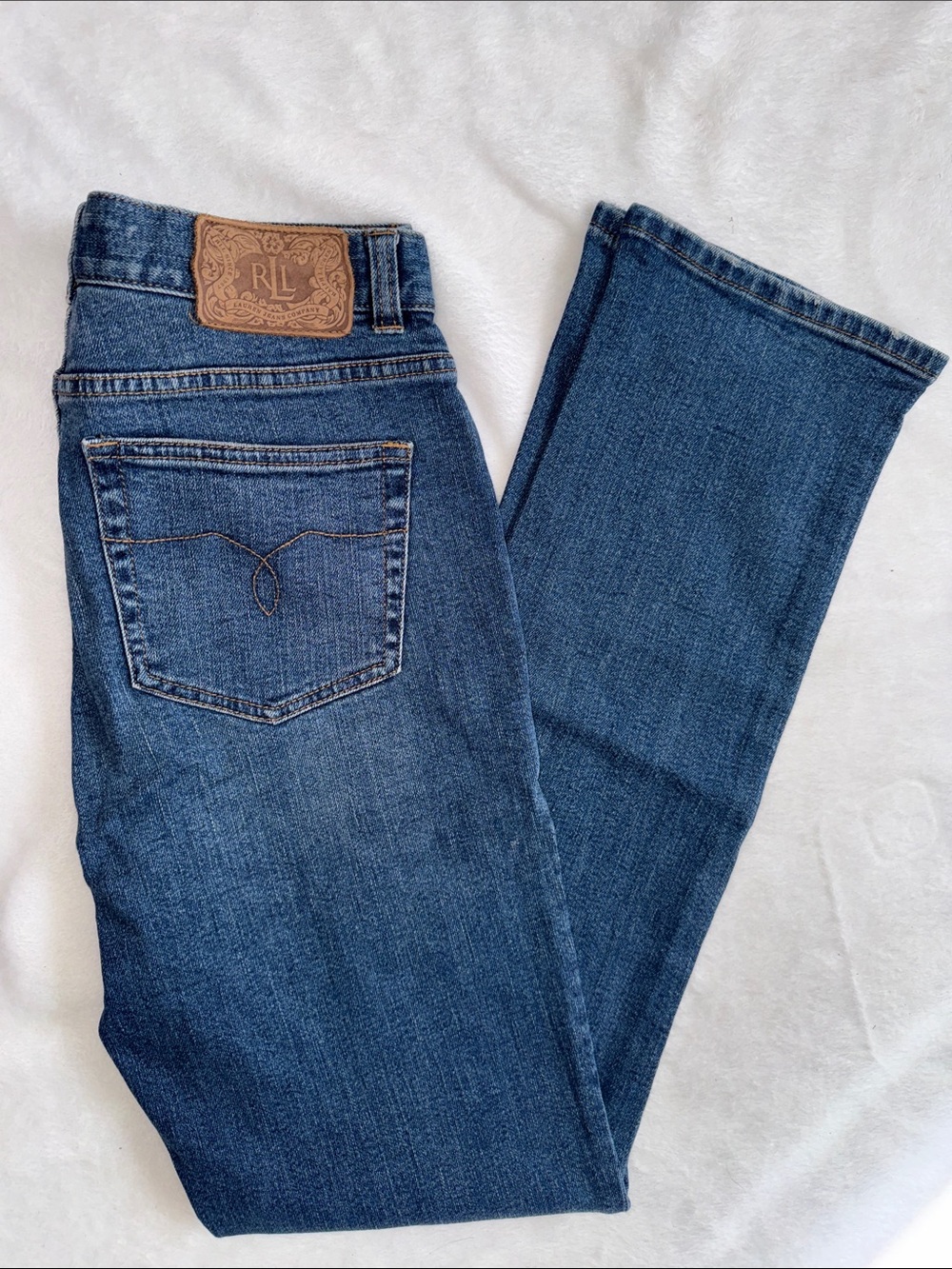 Ralph Lauren Dark Blue Straight-Leg Denim Jeans